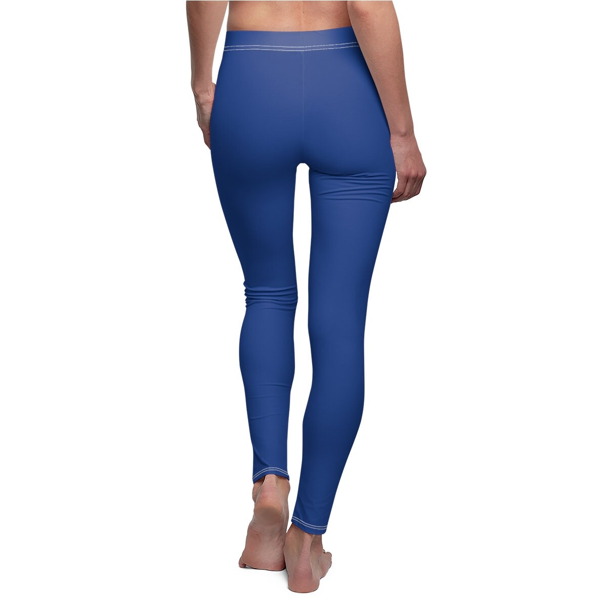 Women's Cut & Sew Casual Blue Leggings