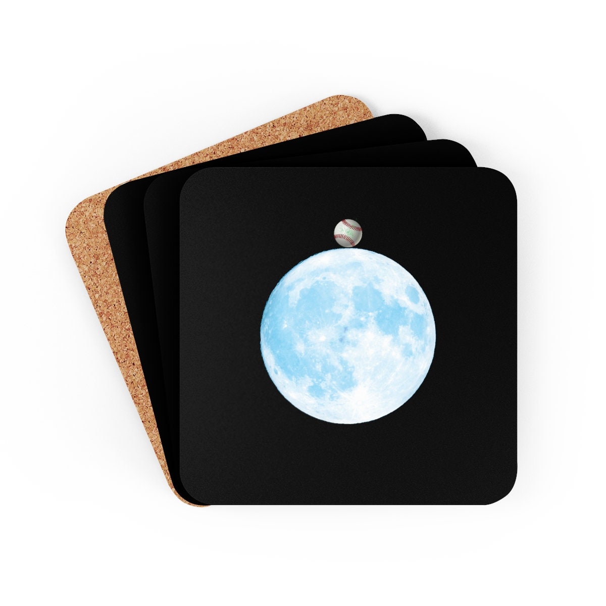 Corkwood Baseball Coaster Set