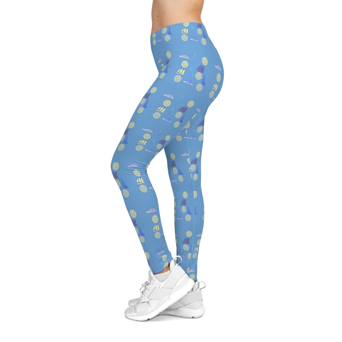 Women's Casual Blue Leggings