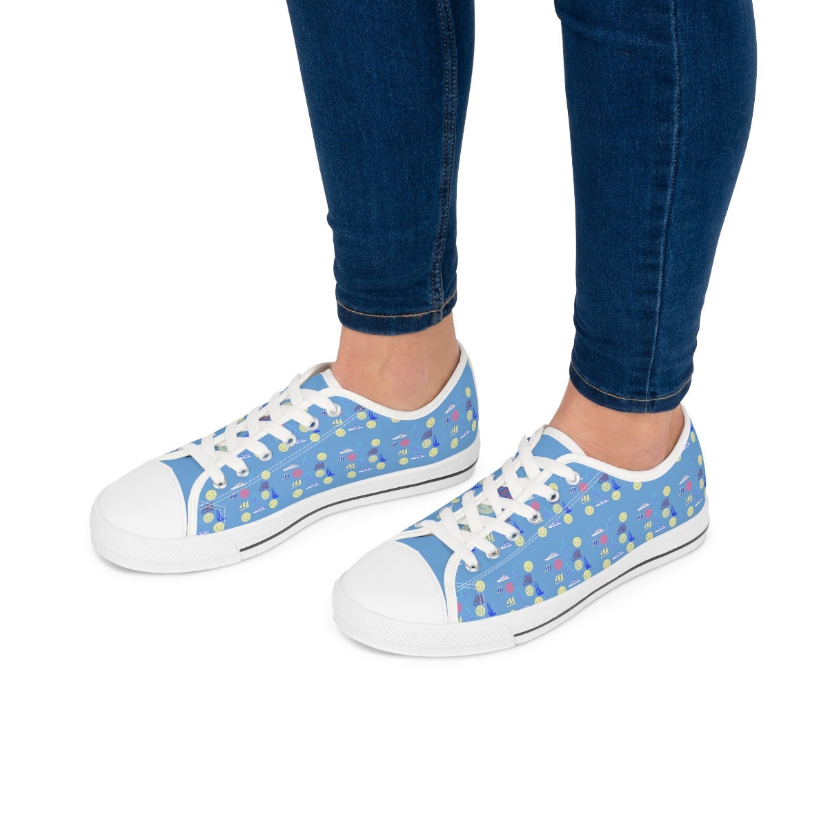 Women's Low Top Blue Sneakers