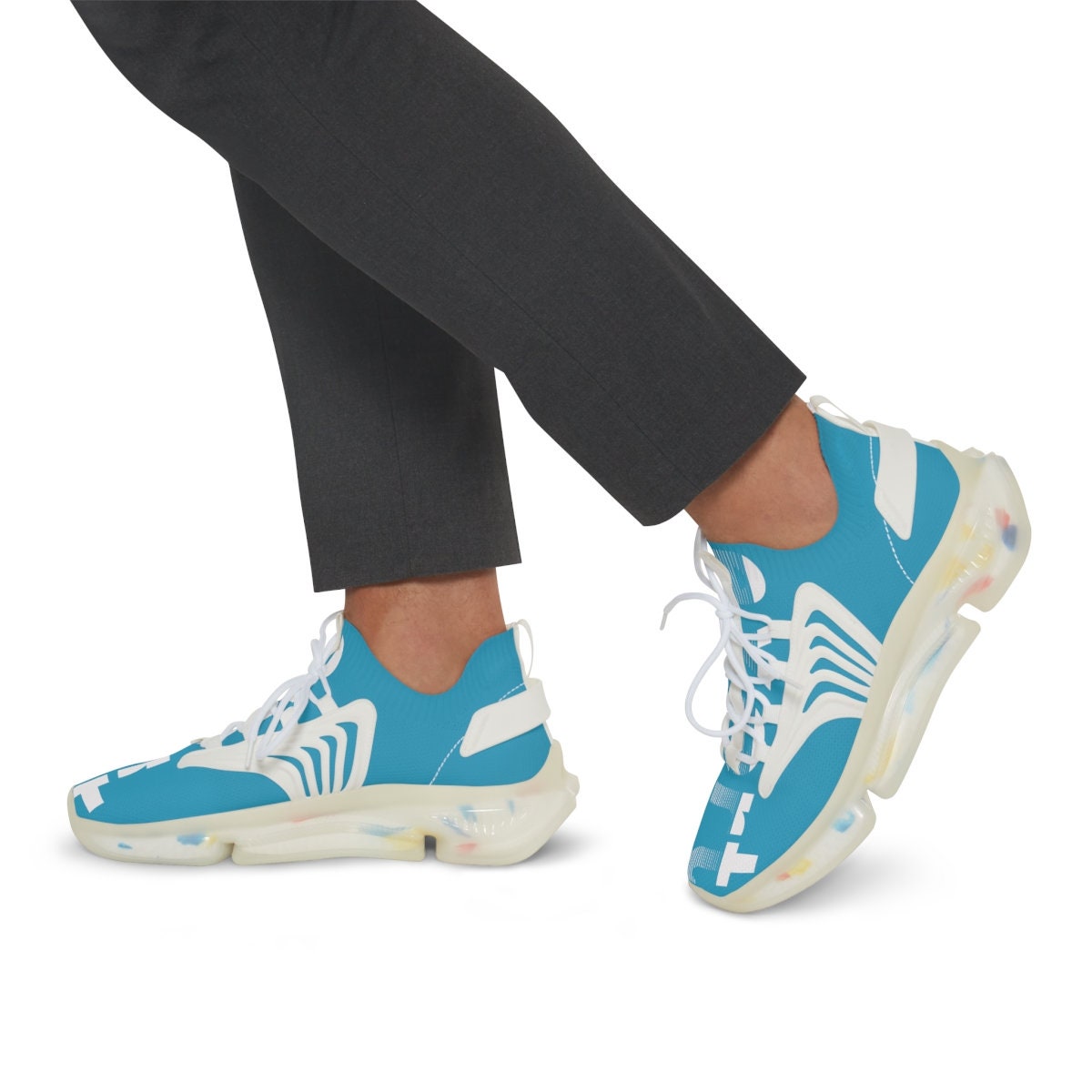 Men's Mesh Sports Turquoise Sneakers