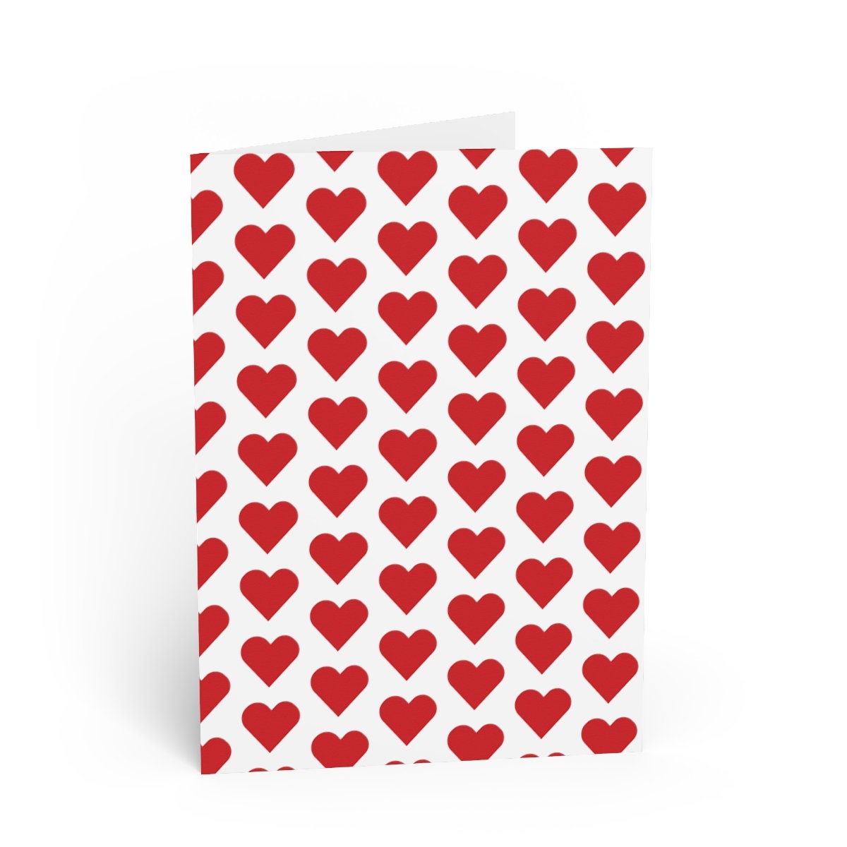 Folded Greeting Cards with Hearts