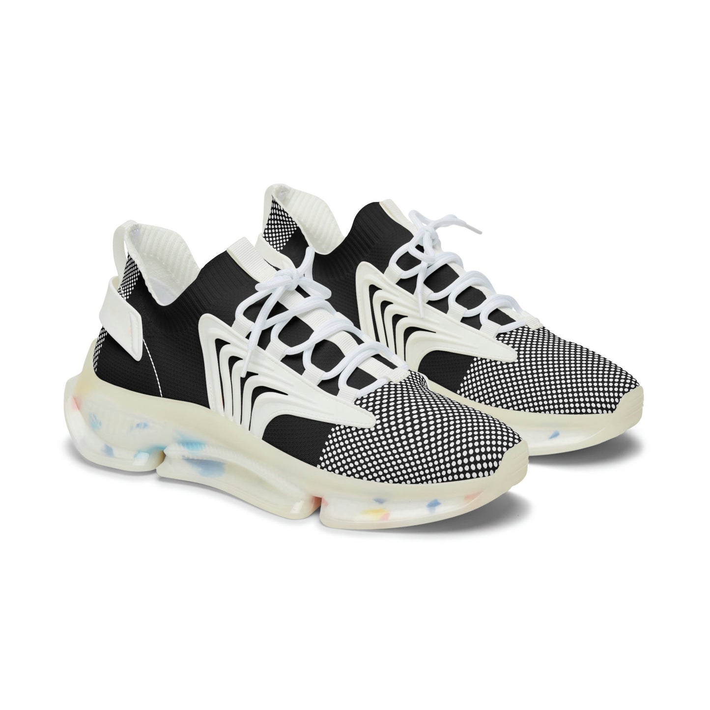 Women's Black and White Sneakers