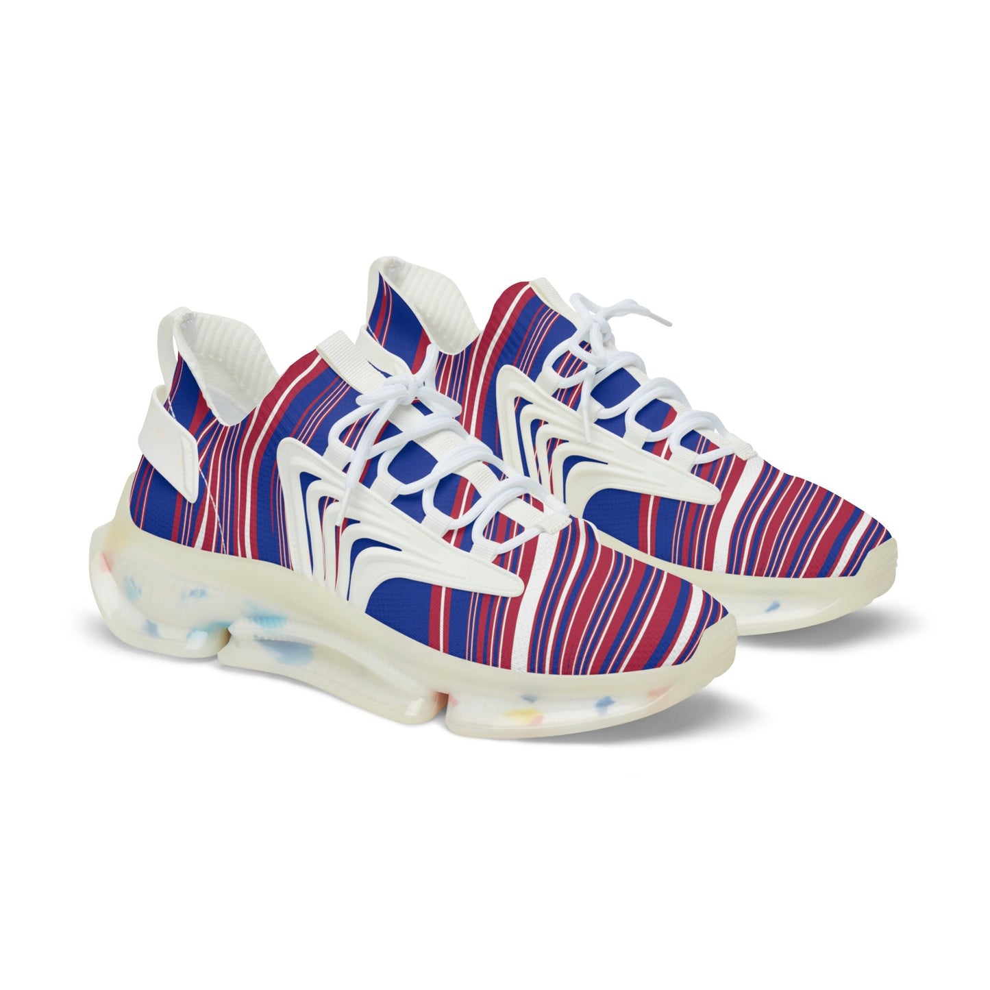 Men's blue and red sneakers