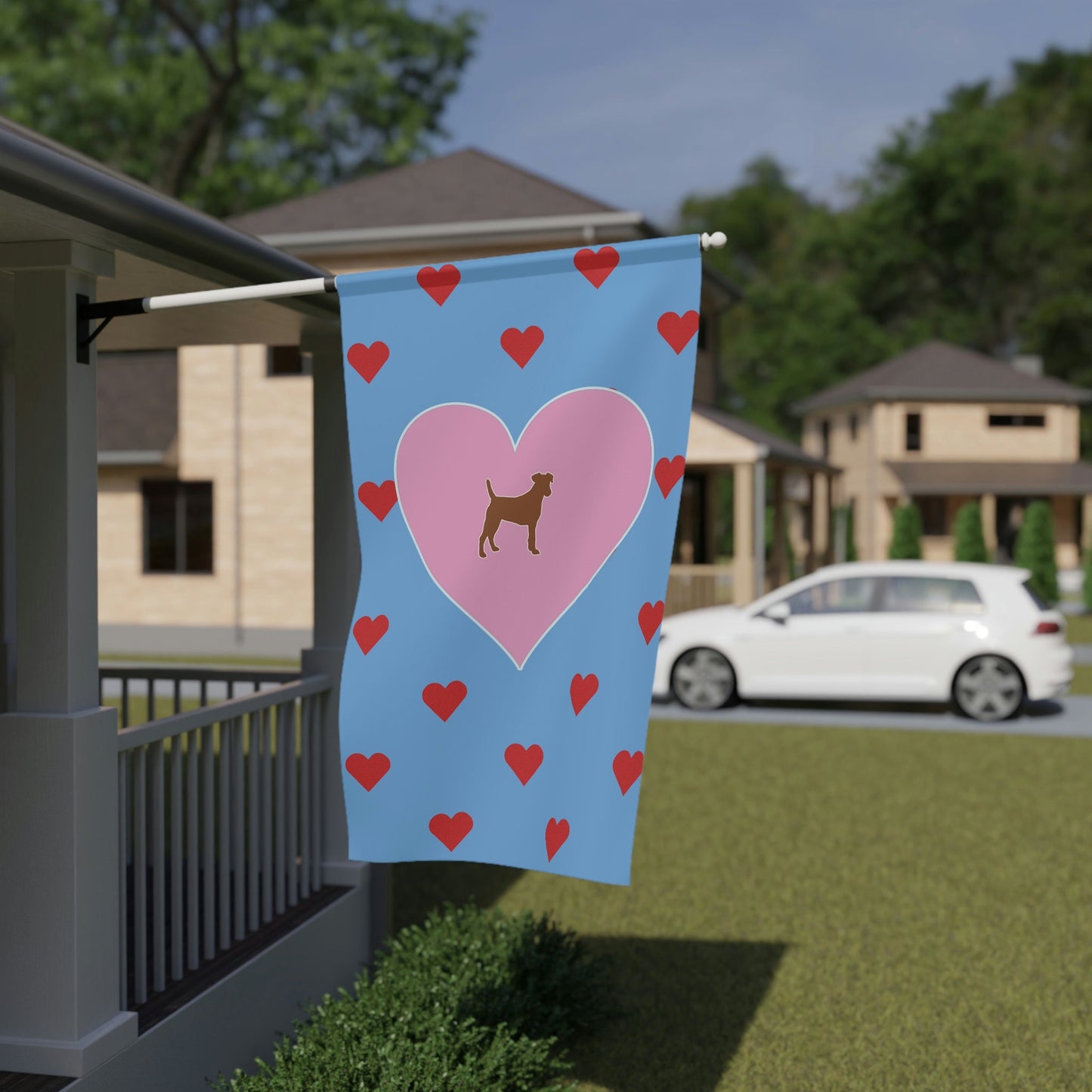 Chocolate Lab Dog Flags