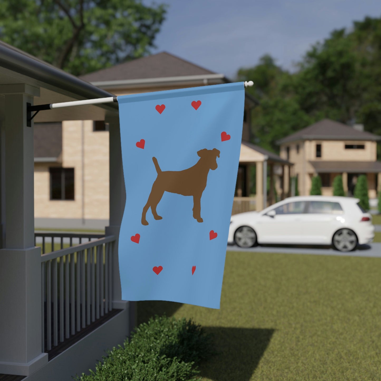 Chocolate Lab Dog Flags