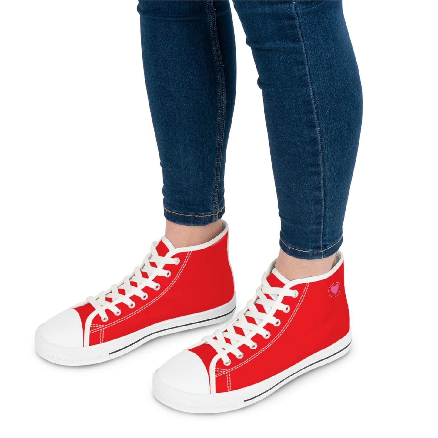 Women's Red High Top Sneakers