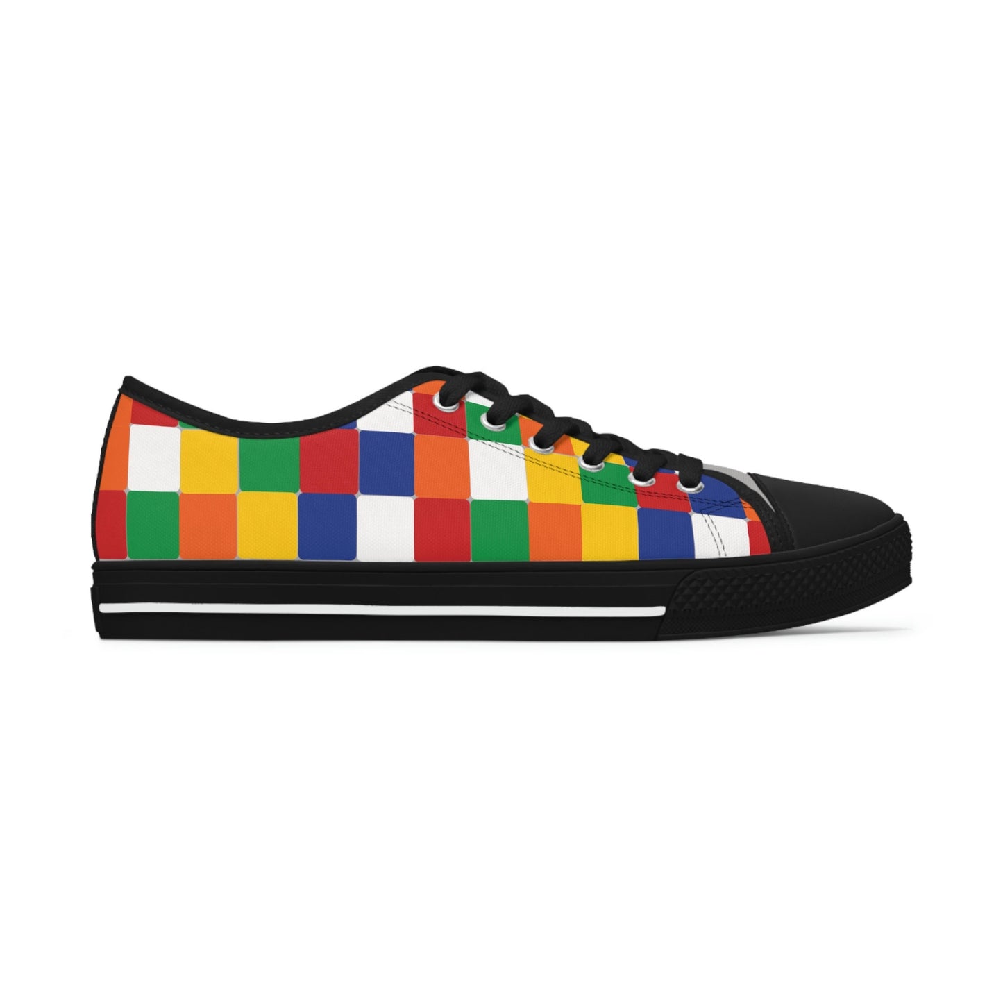 Women's Colorful Checkered Low Top Sneakers