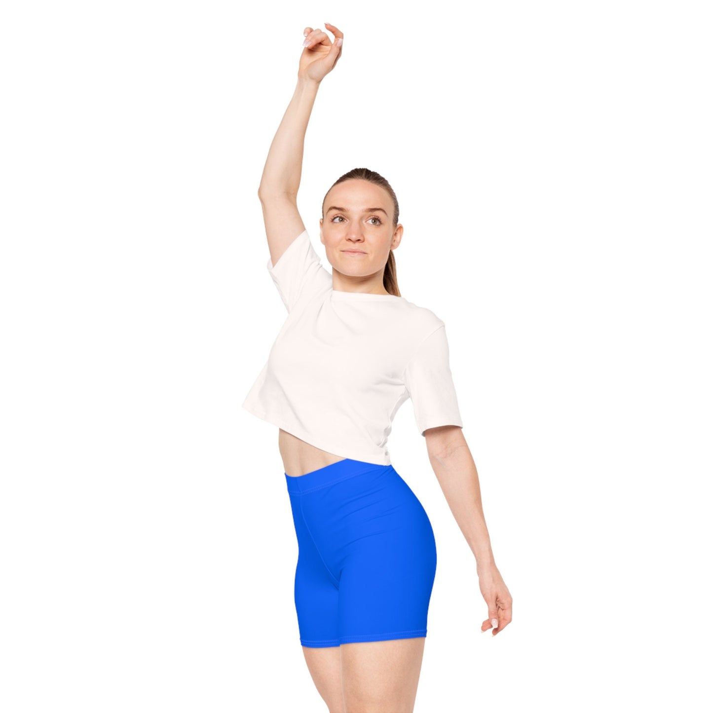 Women's Blue Biker Shorts