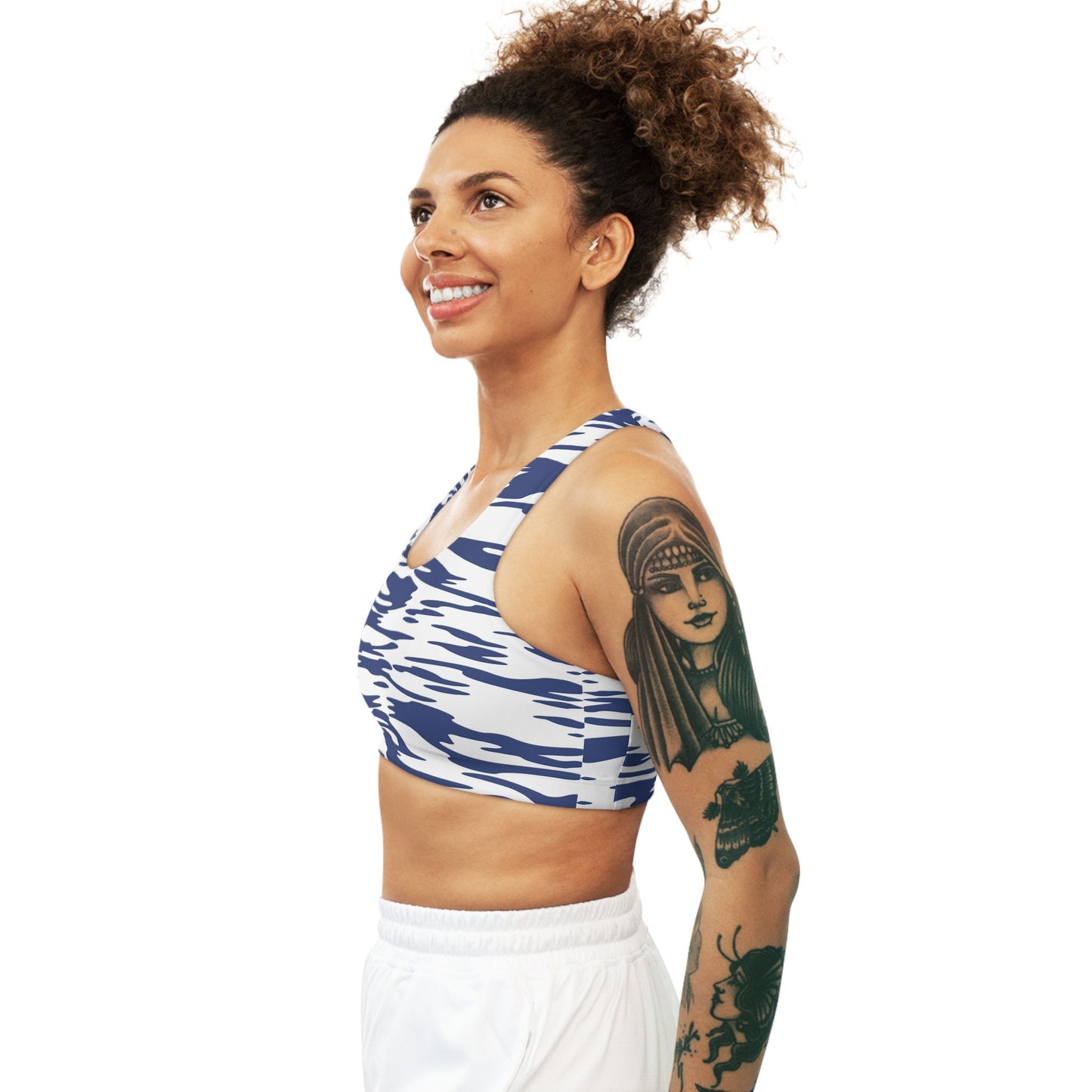 Seamless Blue Sports Bras