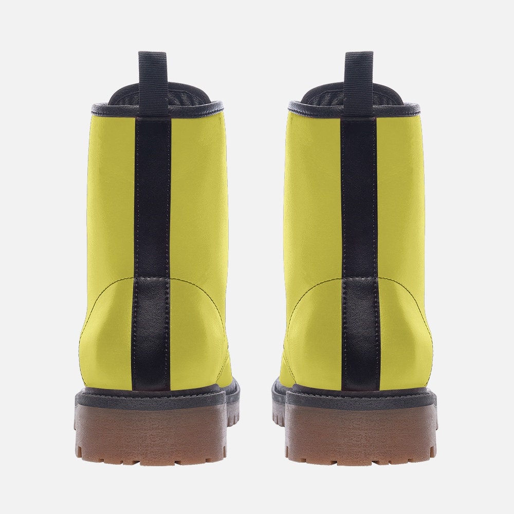 Yellow Boots Casual Leather Lightweight Yellow boots