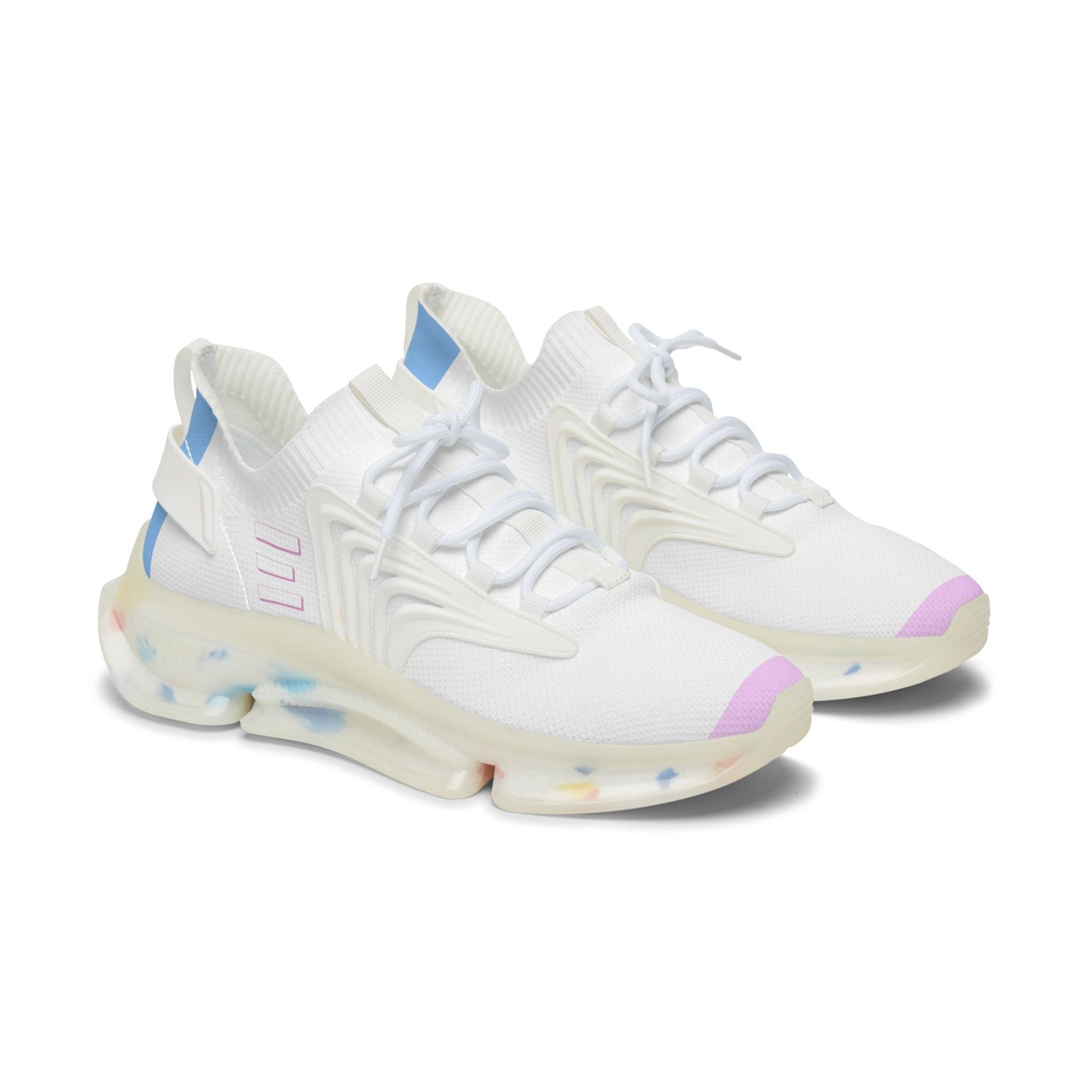 Women's Pink and White Sneakers