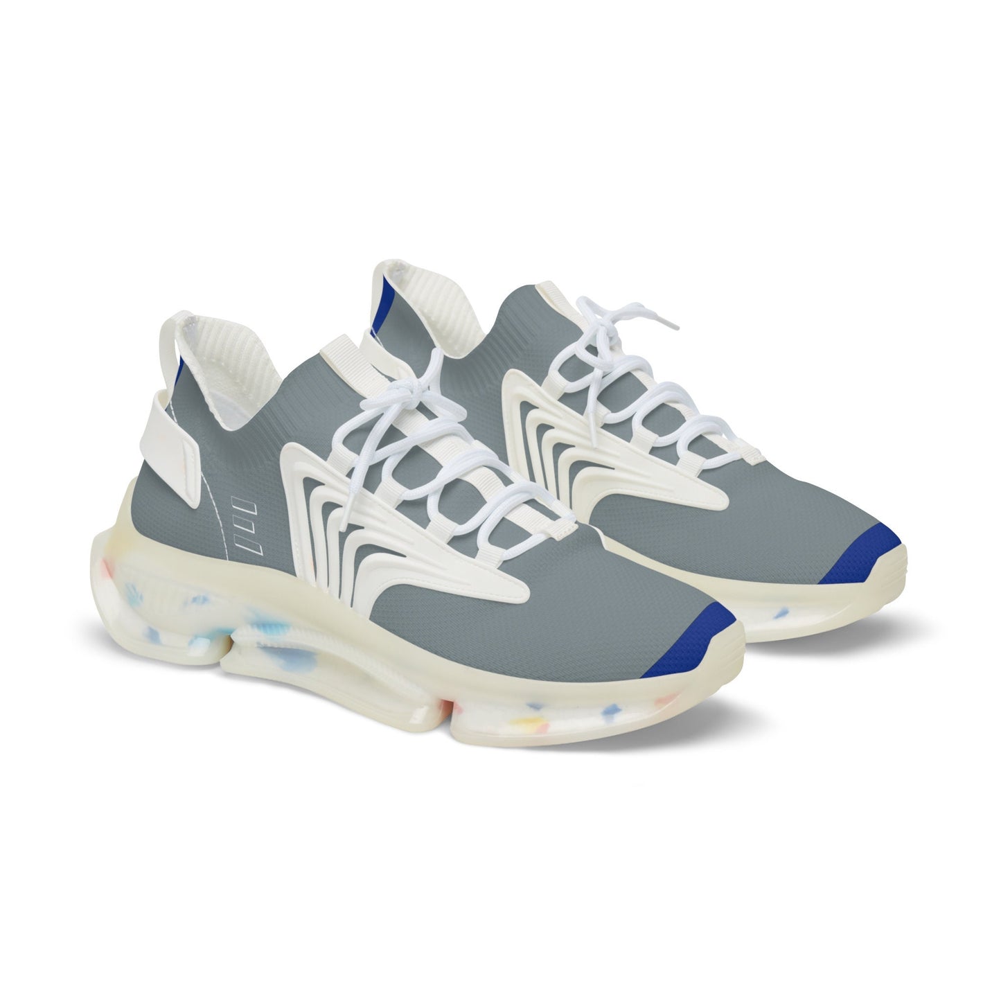 Men's Blue and Silver Sneakers