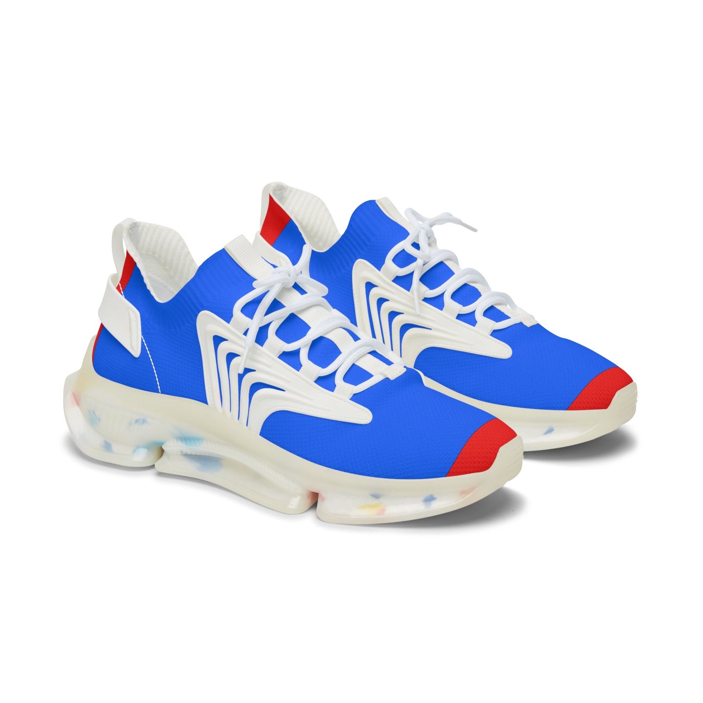 Women's Blue and Red Sneakers