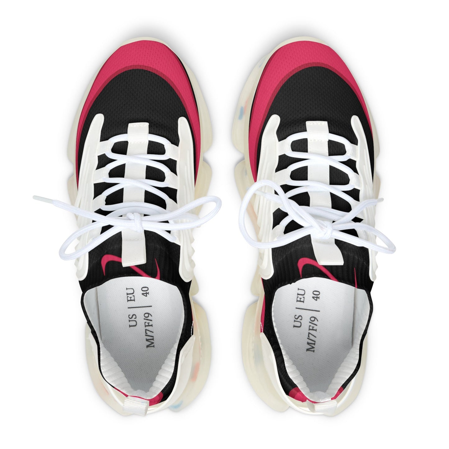 Women's Black and Pink Sneakers
