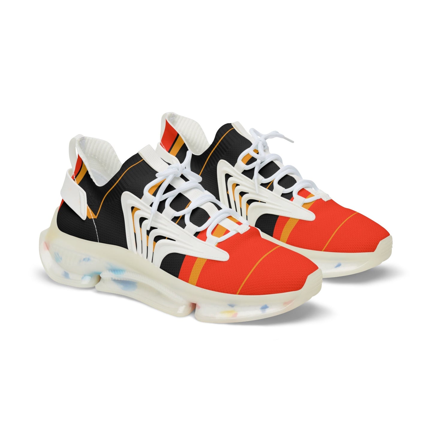 Men's Orange and Black Sneakers