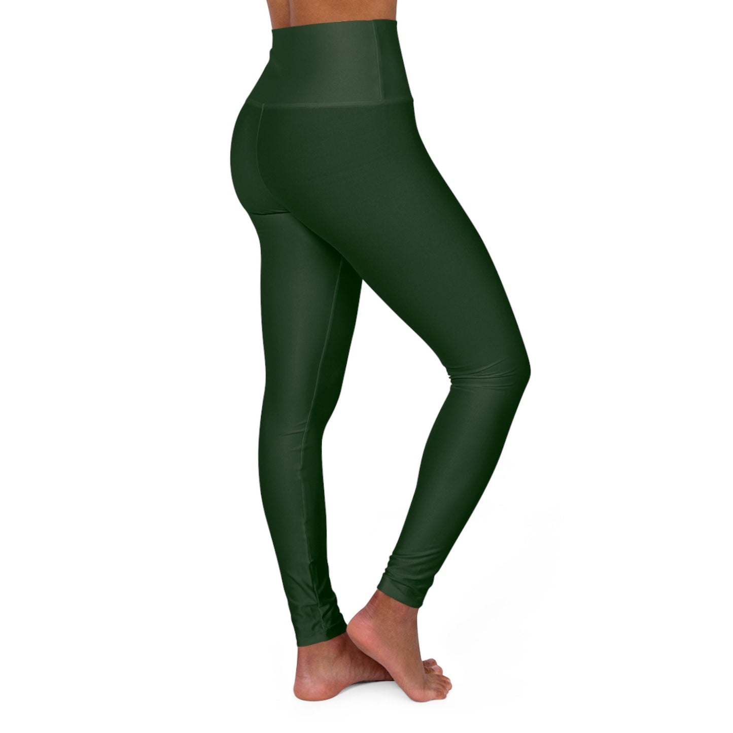 High Waisted Green Yoga Leggings