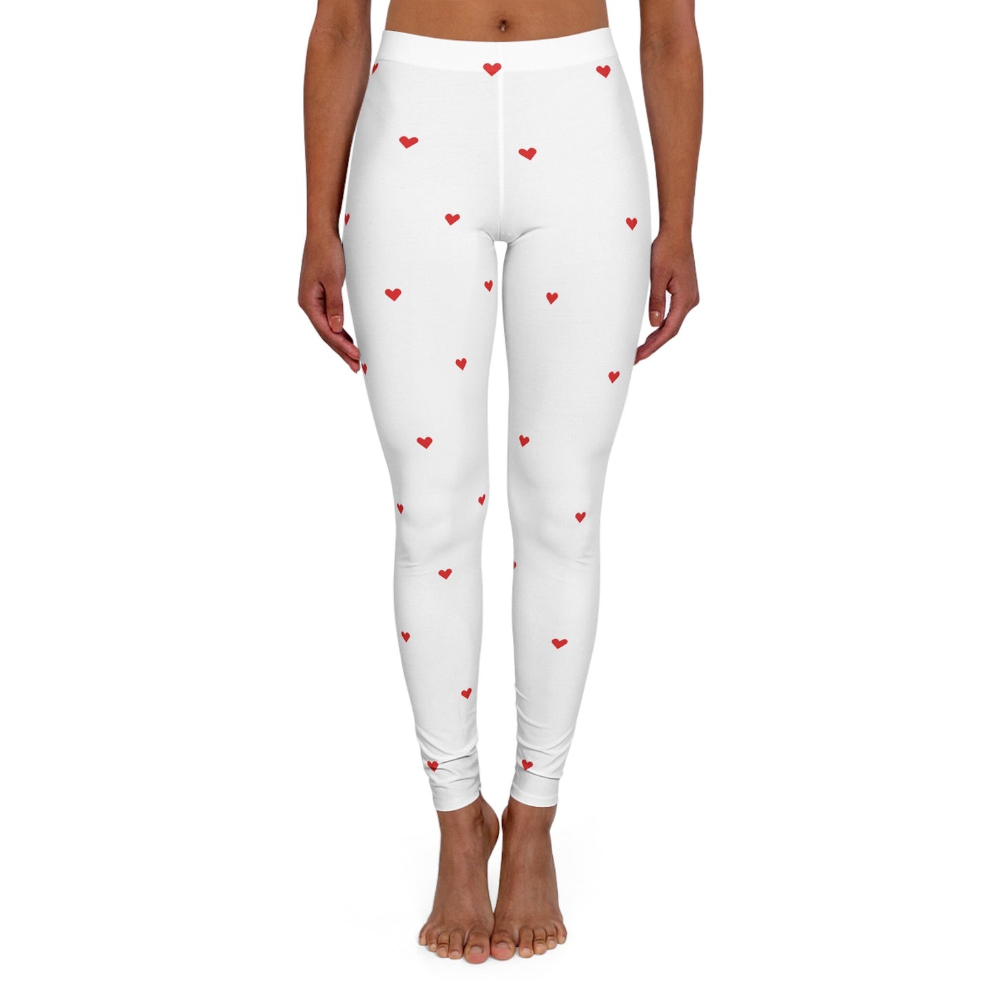 Women's White Spandex Leggings Skinny Fit