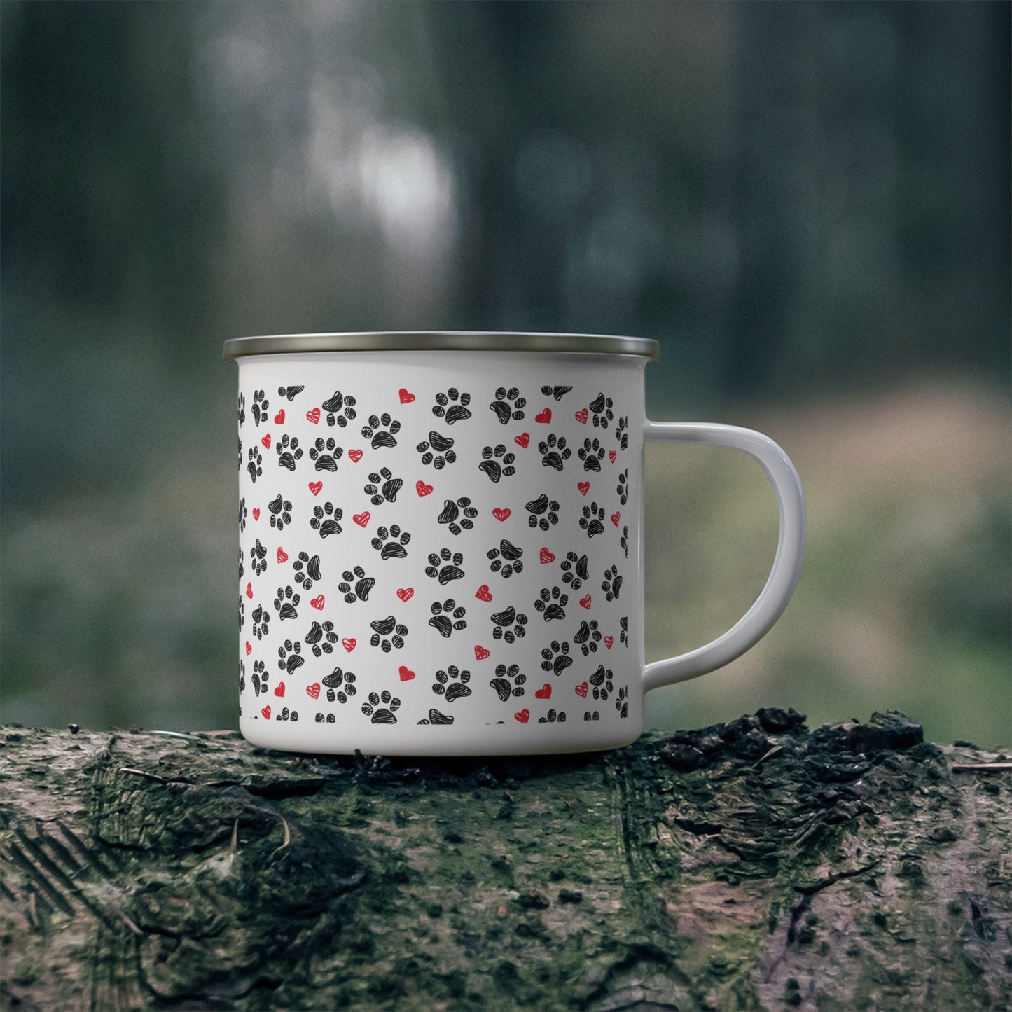 Dog Lovers Enamel Camping Mug