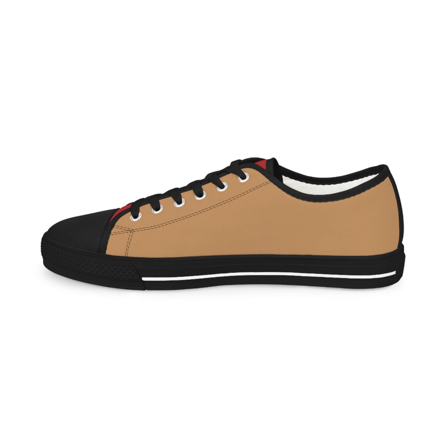 Men's Low Top Red and Gold Color Sneakers