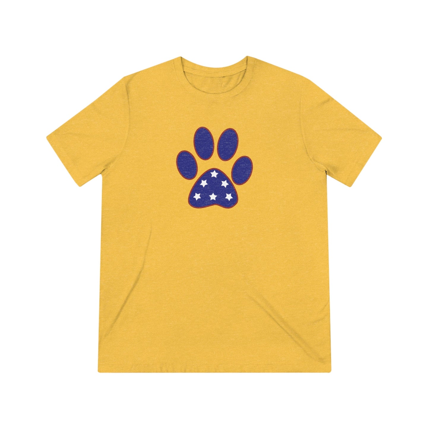 Unisex Paw Print Triblend Tee-Shirts