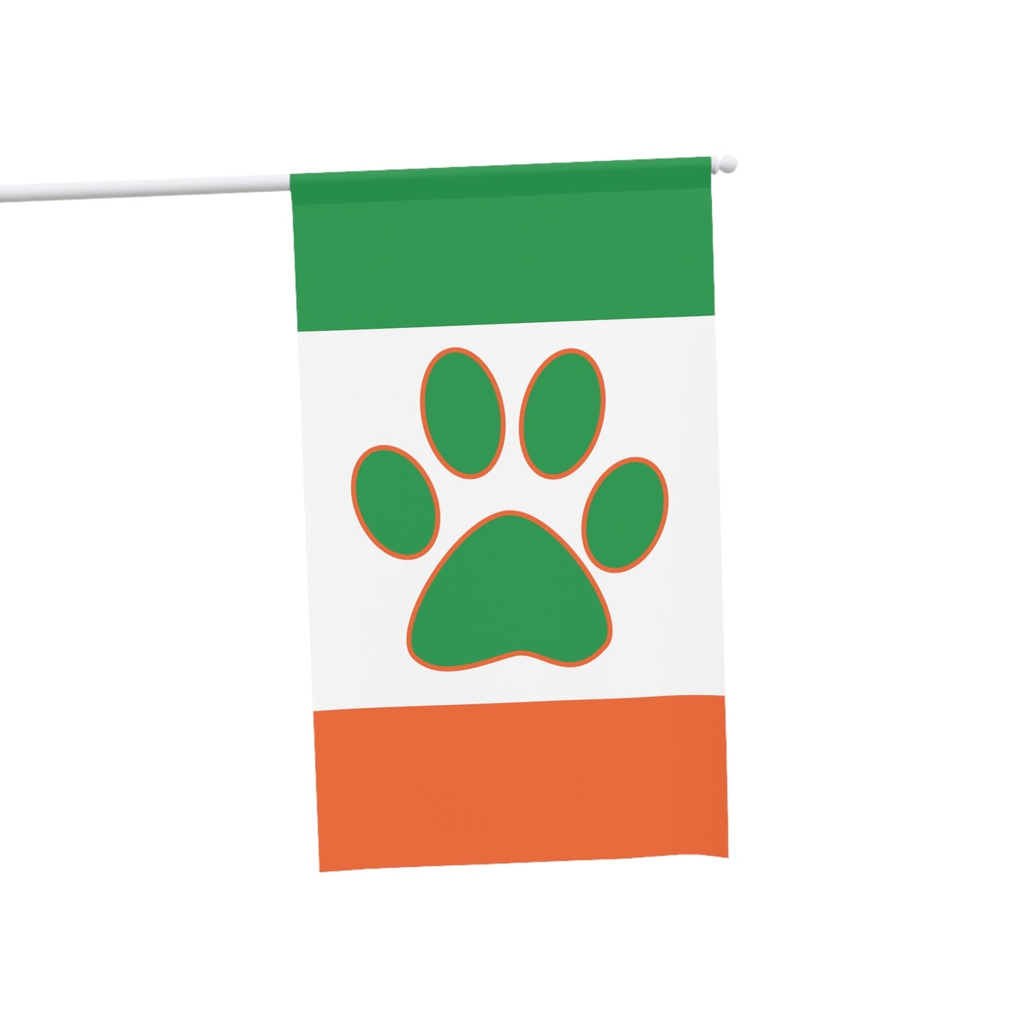 Irish Paw Print Patriotic Flags