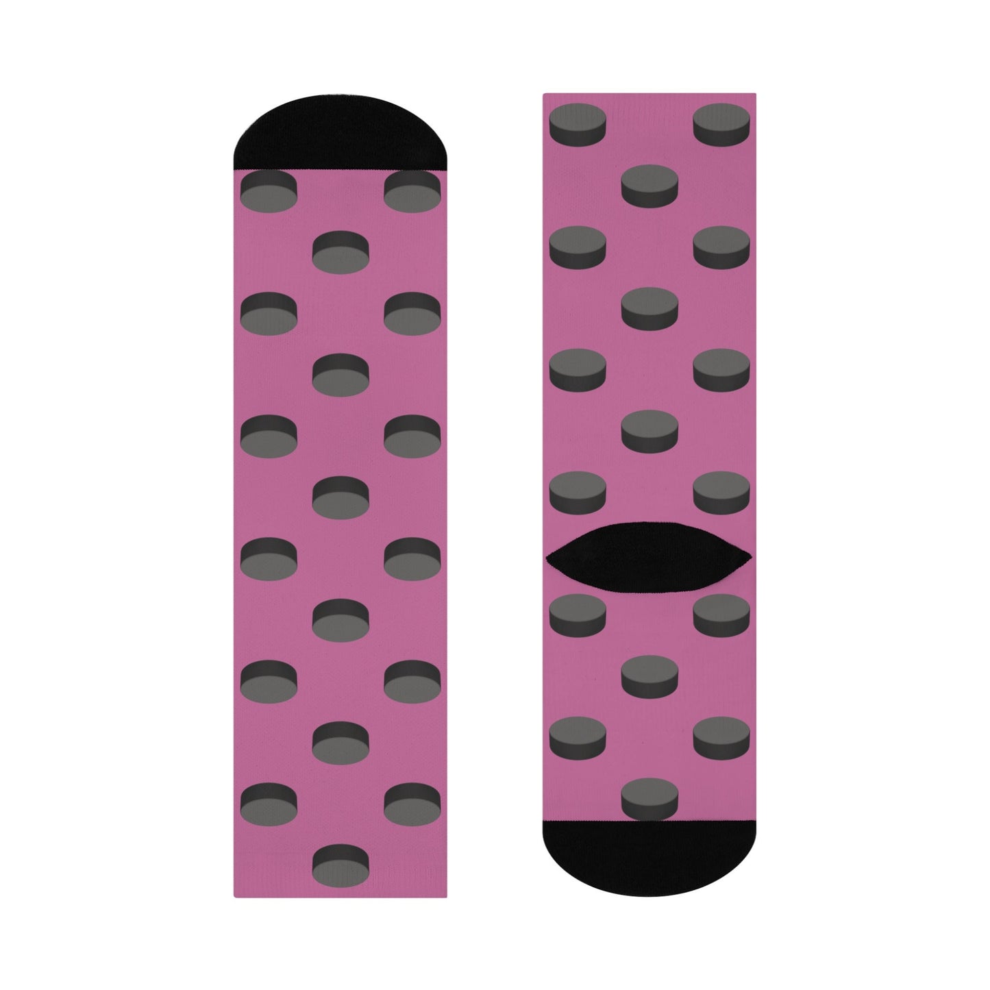 Cushioned Crew Socks Hockey Theme Socks