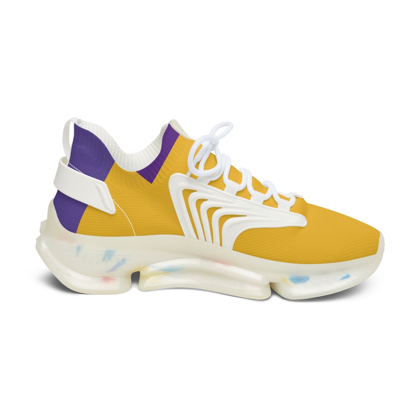 Women's Yellow and Purple Sneakers