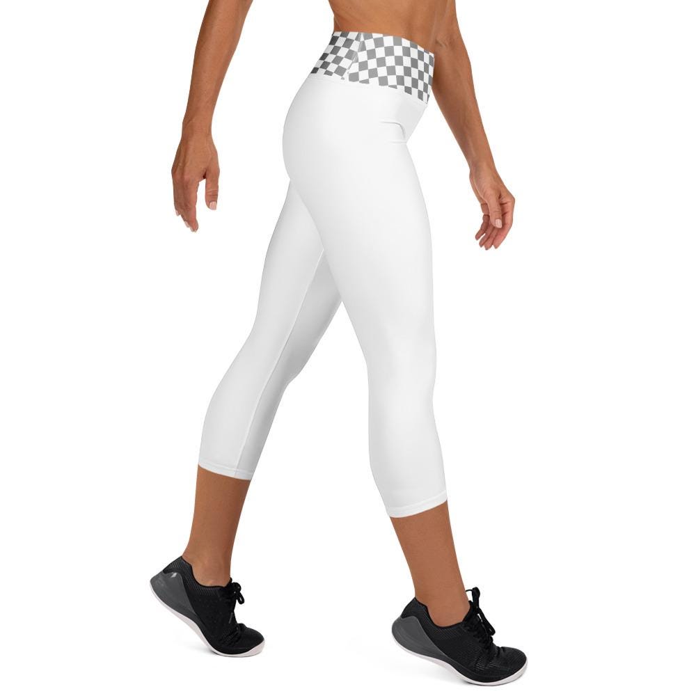 White Leggings Yoga Capri Leggings