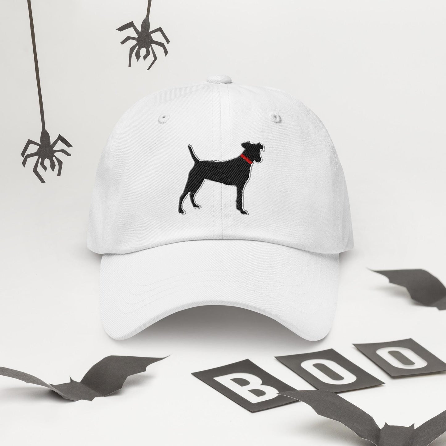 Black Dog Dad Hat: Low Profile Cotton Twill Cap