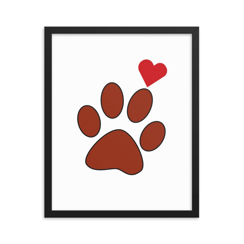 Paw Print Framed poster