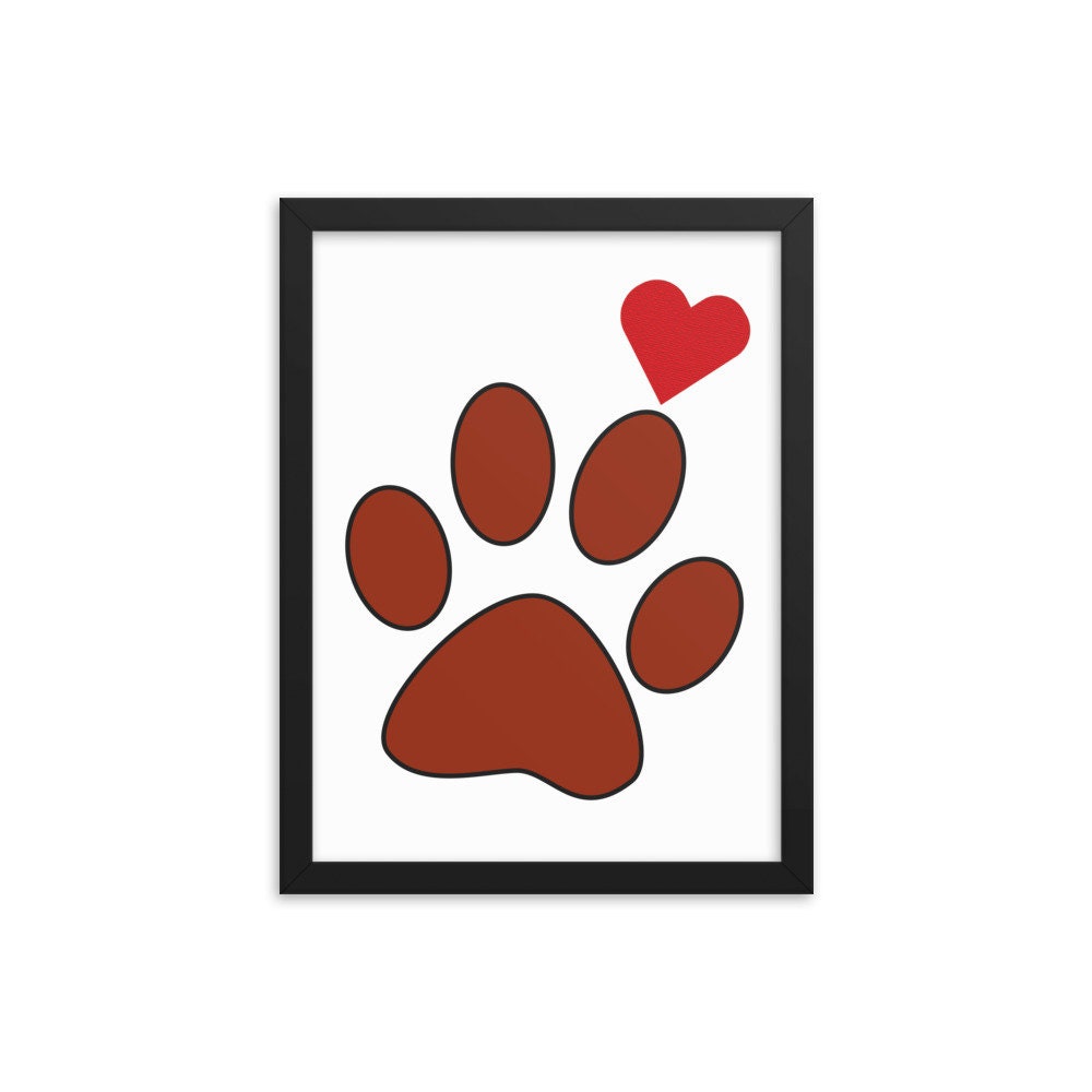 Paw Print Framed poster