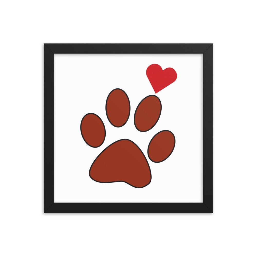 Paw Print Framed poster