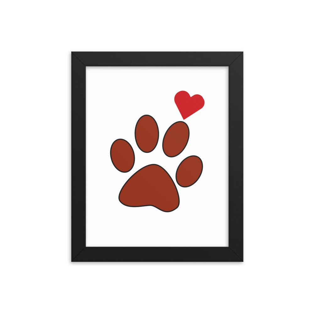 Paw Print Framed poster