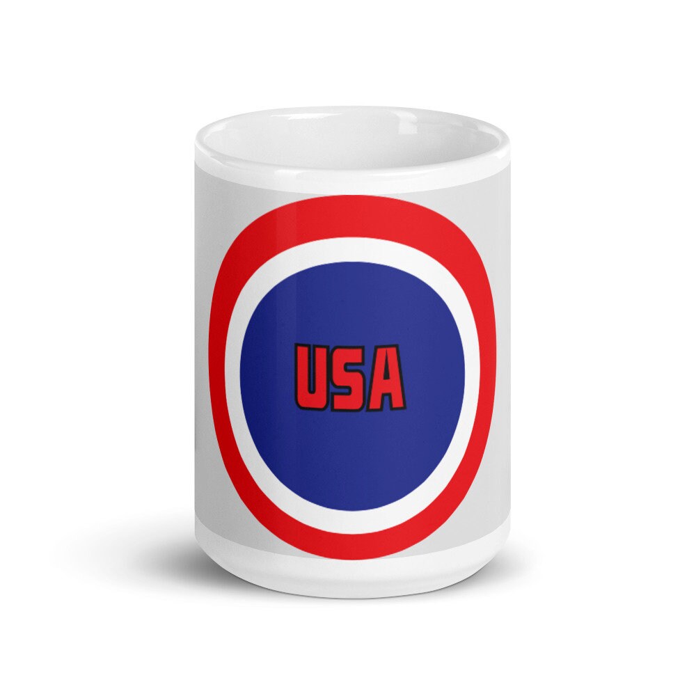White glossy mug