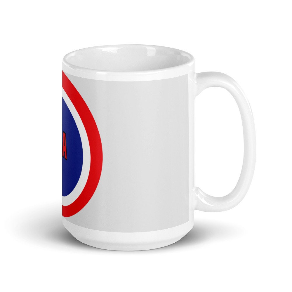 White glossy mug