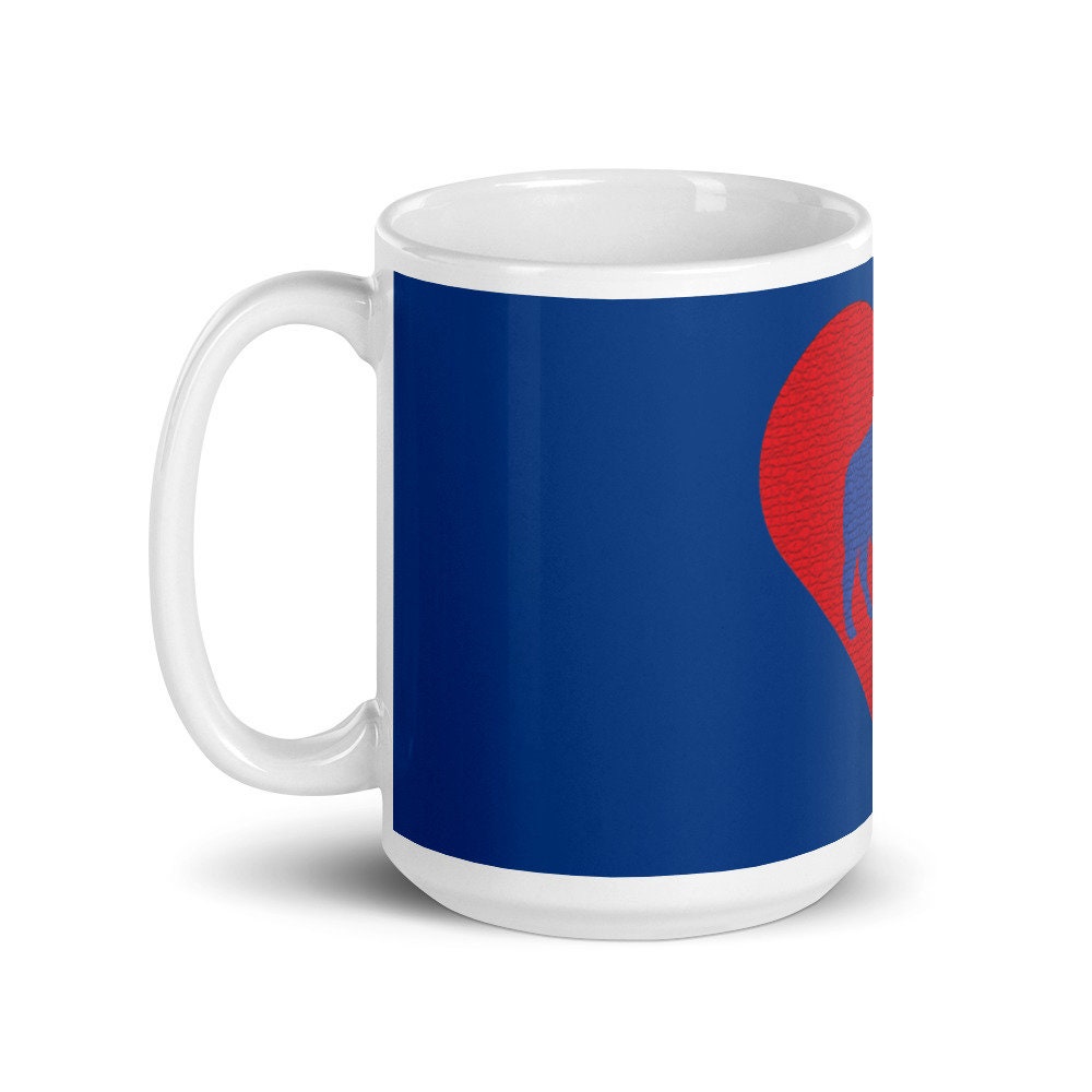 White glossy mug