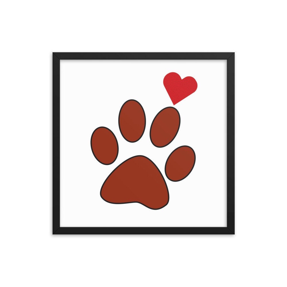 Paw Print Framed poster