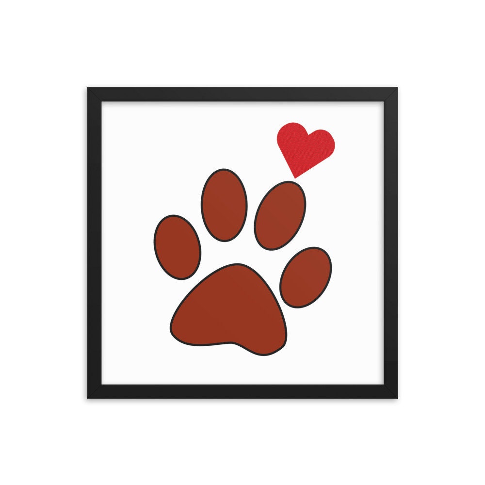 Paw Print Framed poster