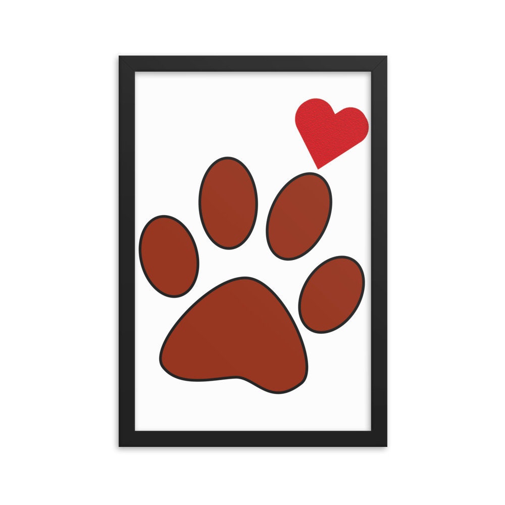 Paw Print Framed poster