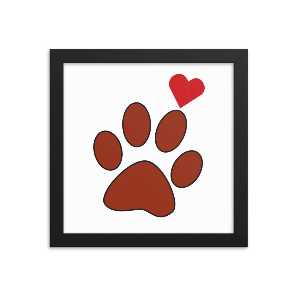 Paw Print Framed poster