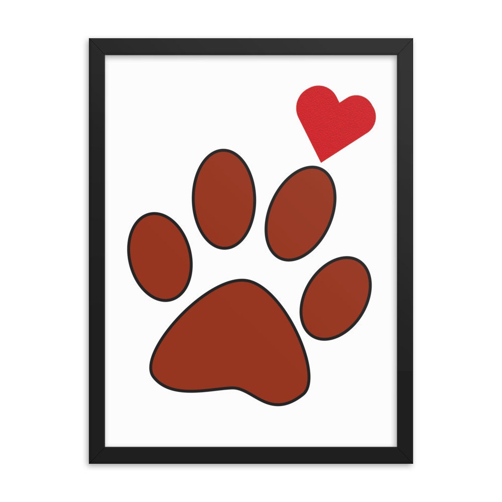 Paw Print Framed poster