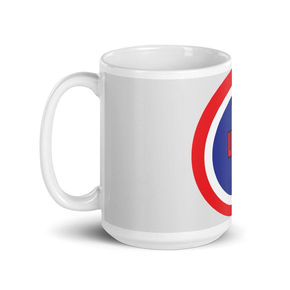 White glossy mug