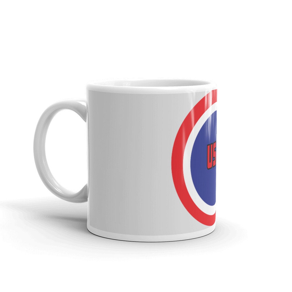 White glossy mug