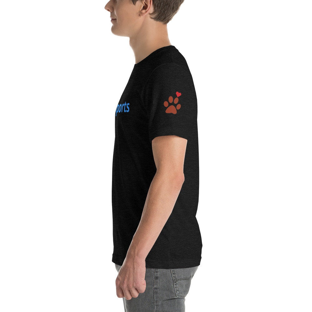 Paw Print On Sleeve Short-Sleeve Unisex T-Shirt