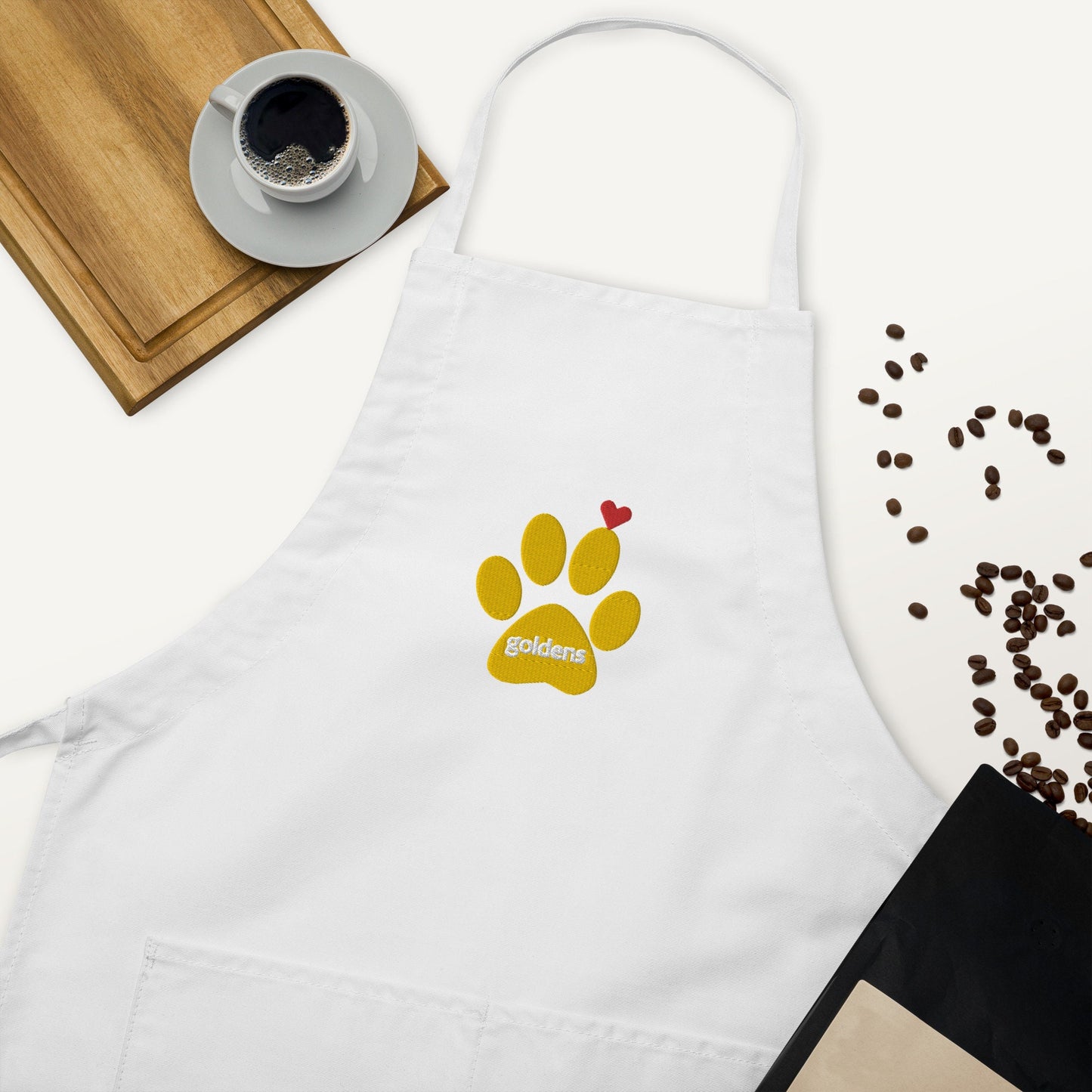 Paw Print Embroidered Apron