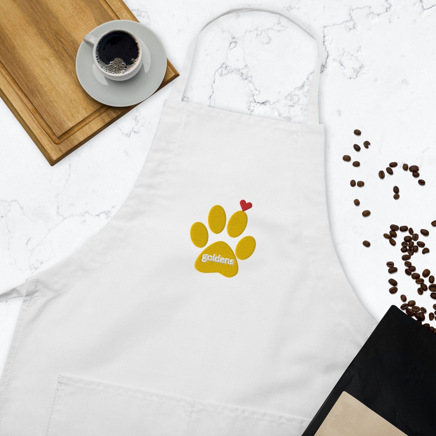 Paw Print Embroidered Apron