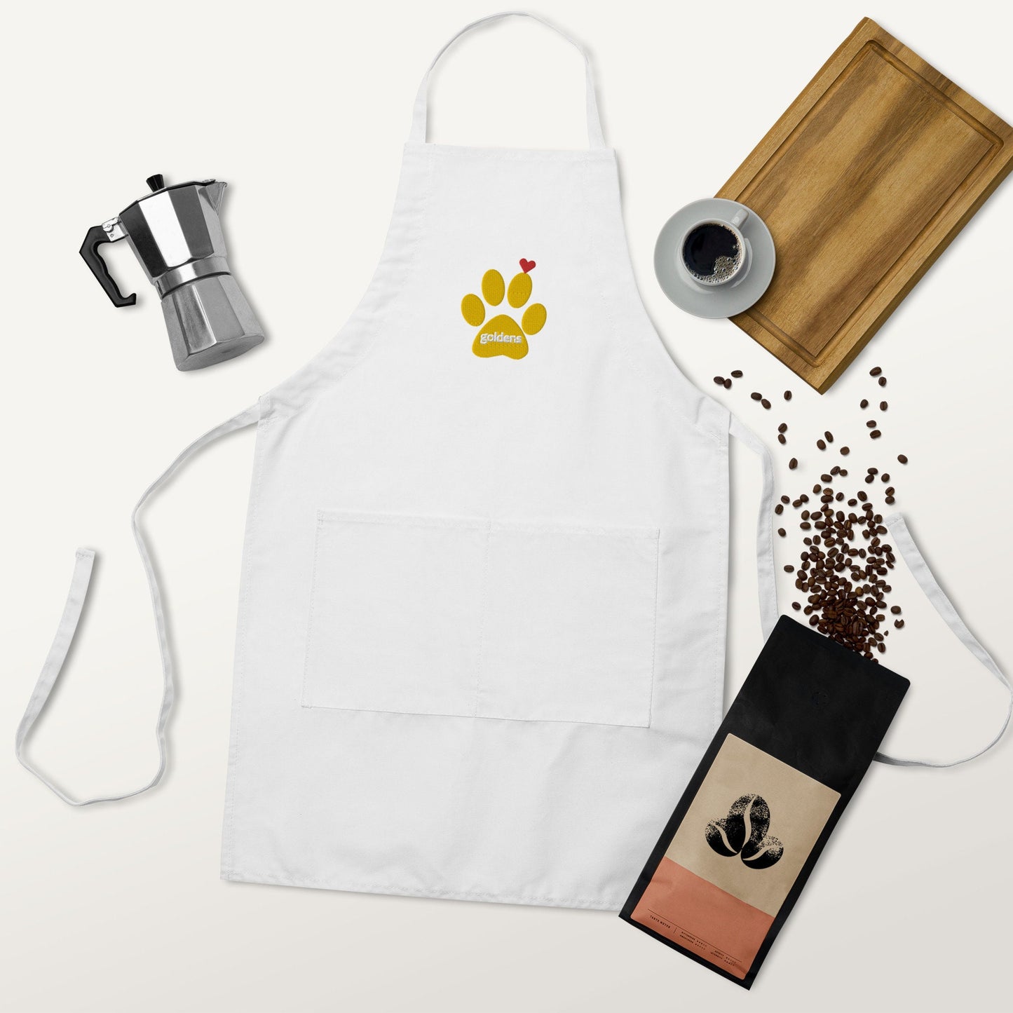 Paw Print Embroidered Apron