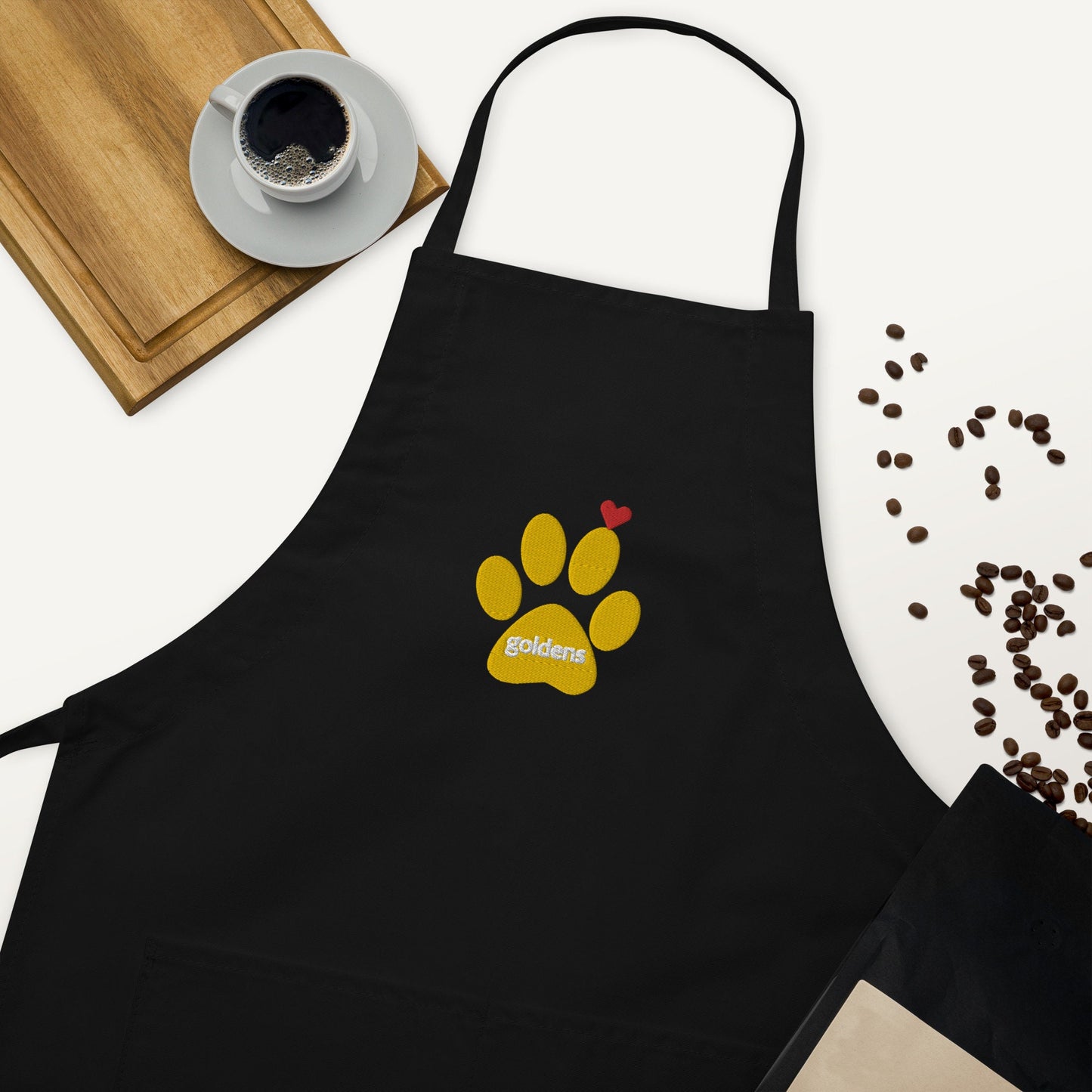Paw Print Embroidered Apron