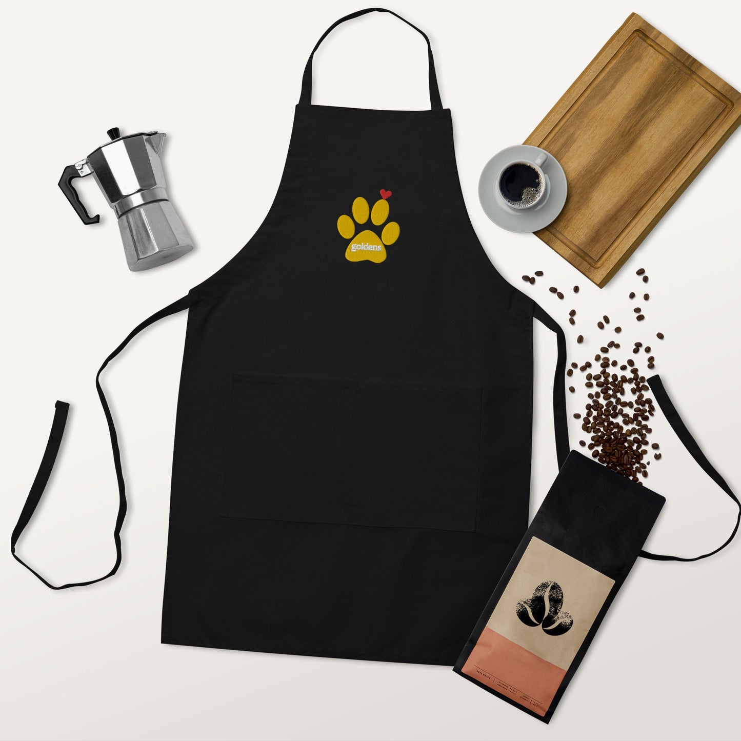 Paw Print Embroidered Apron